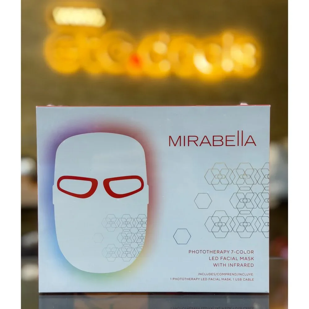 Mirabella Phototherapy 7-Color LED Facial Mask with Near Infrared – Wireless Re